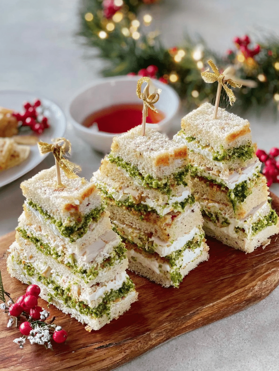 Mini Christmas Tree Sandwich Skewers for Festive Fun! 2 Mini Christmas Tree Sandwich Skewers