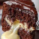 Molten Chocolate Cream-Filled Cake