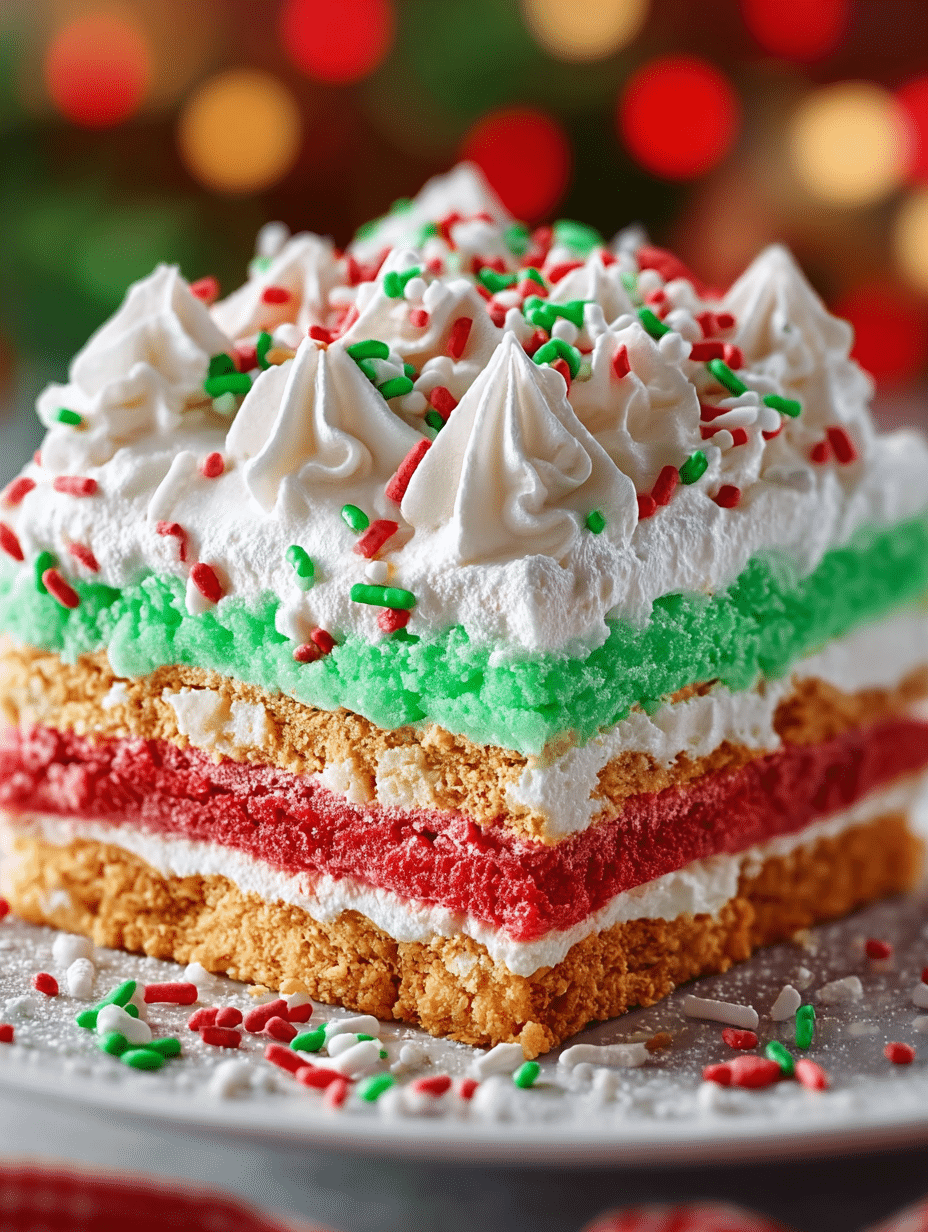 No-Bake Christmas Lasagna Dessert