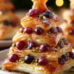 Puff Pastry Christmas Trees with Pistachios & Cranberries