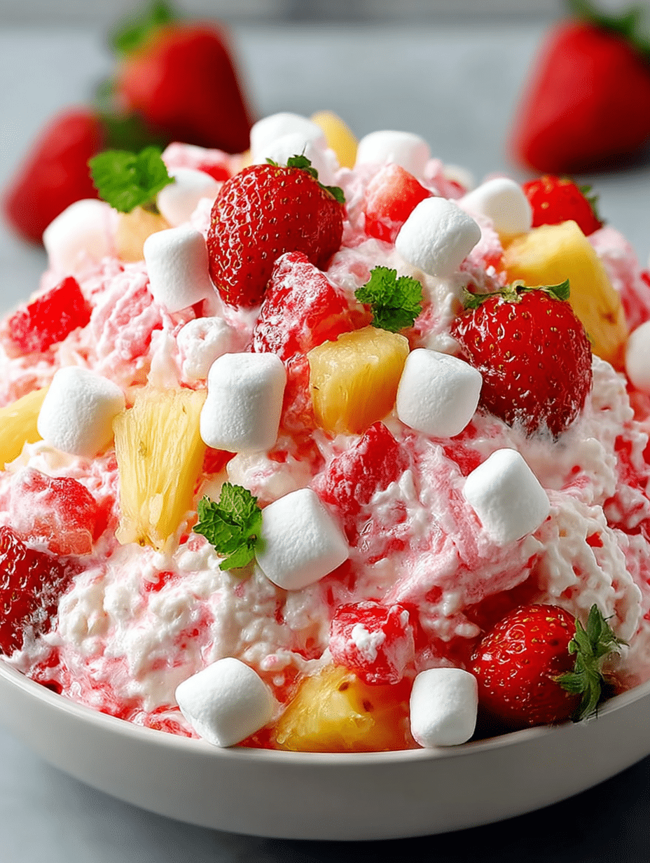 Strawberry Pineapple Marshmallow Fluff Salad