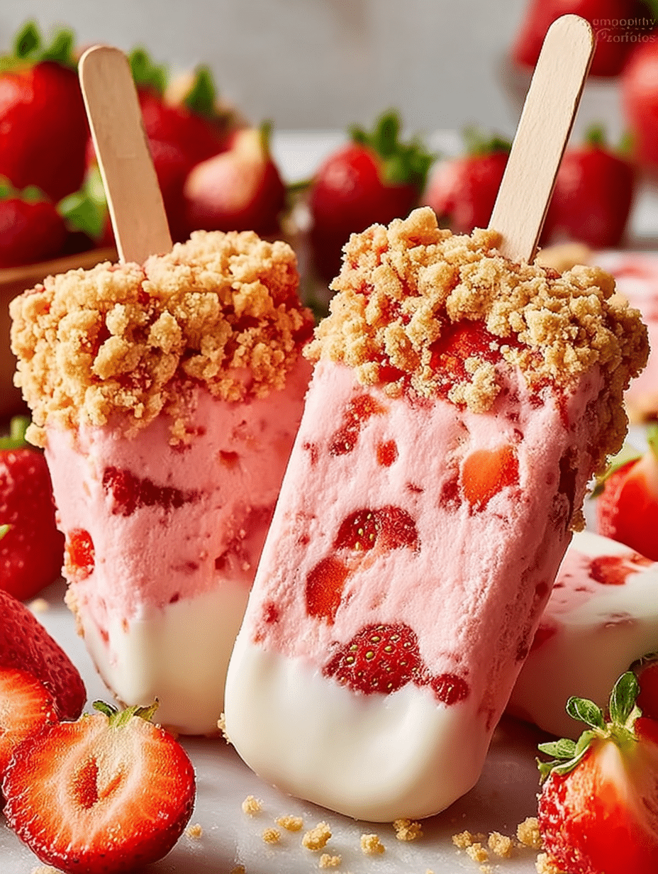 Strawberry Shortcake Ice Cream Bars: A Refreshing Treat! 2 Strawberry Shortcake Ice Cream Bars