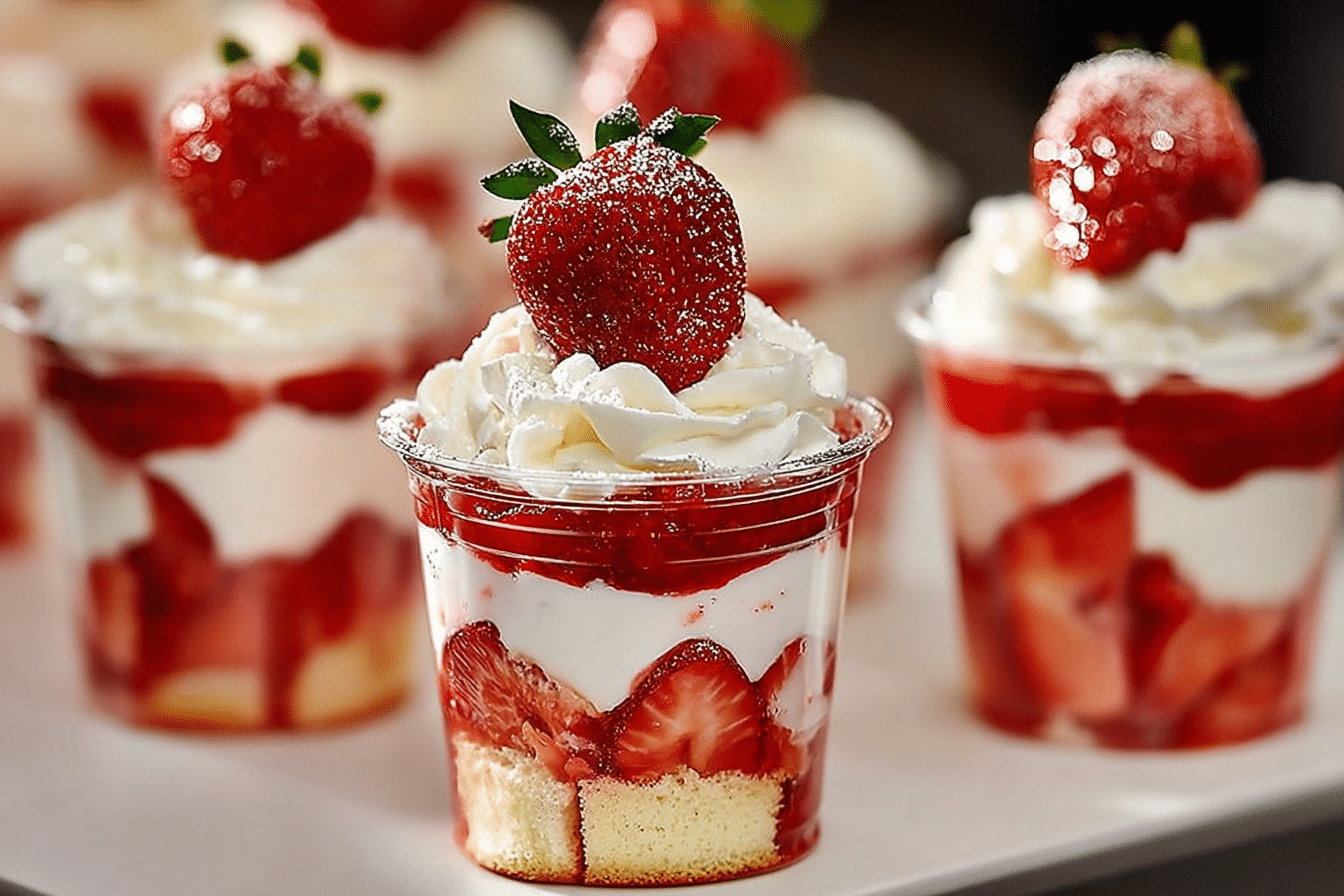 Strawberry Shortcake Parfait Cups: Easy Dessert Recipe! 2 Strawberry Shortcake Parfait Cups
