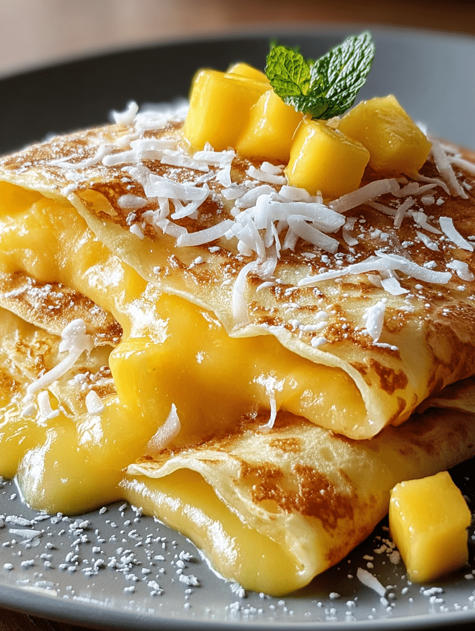 Tropical Mango Coconut Crêpes