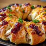 Turkey Cranberry Crescent Ring