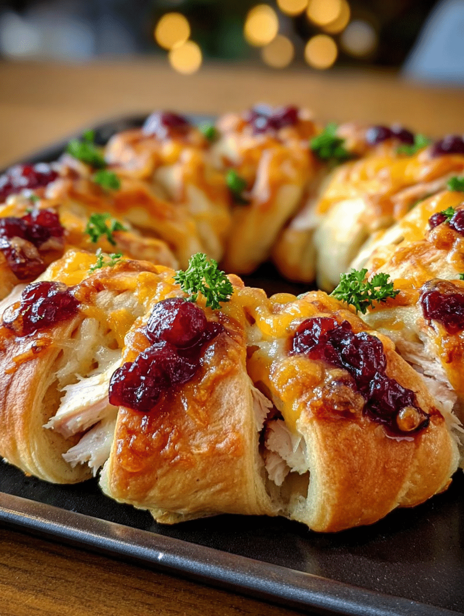 Turkey Cranberry Crescent Ring