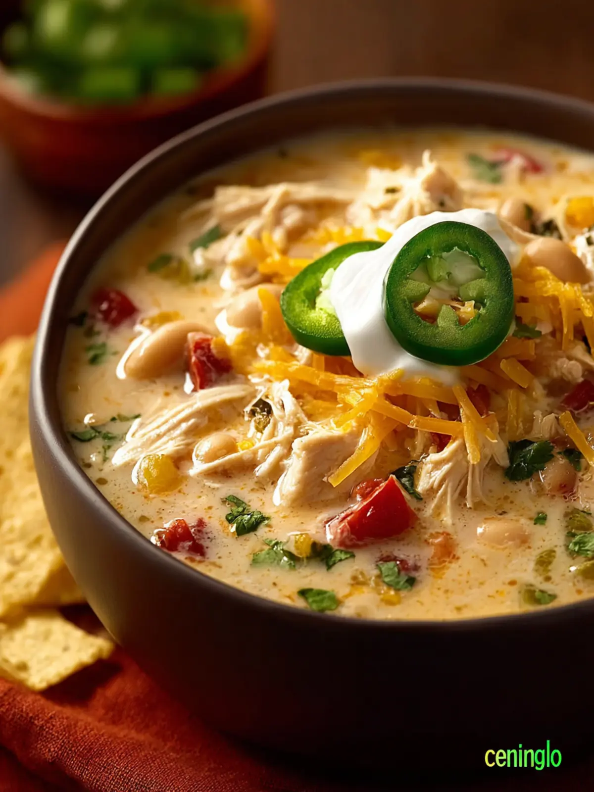 Chunky Cream Cheese White Chicken Chili First Image
