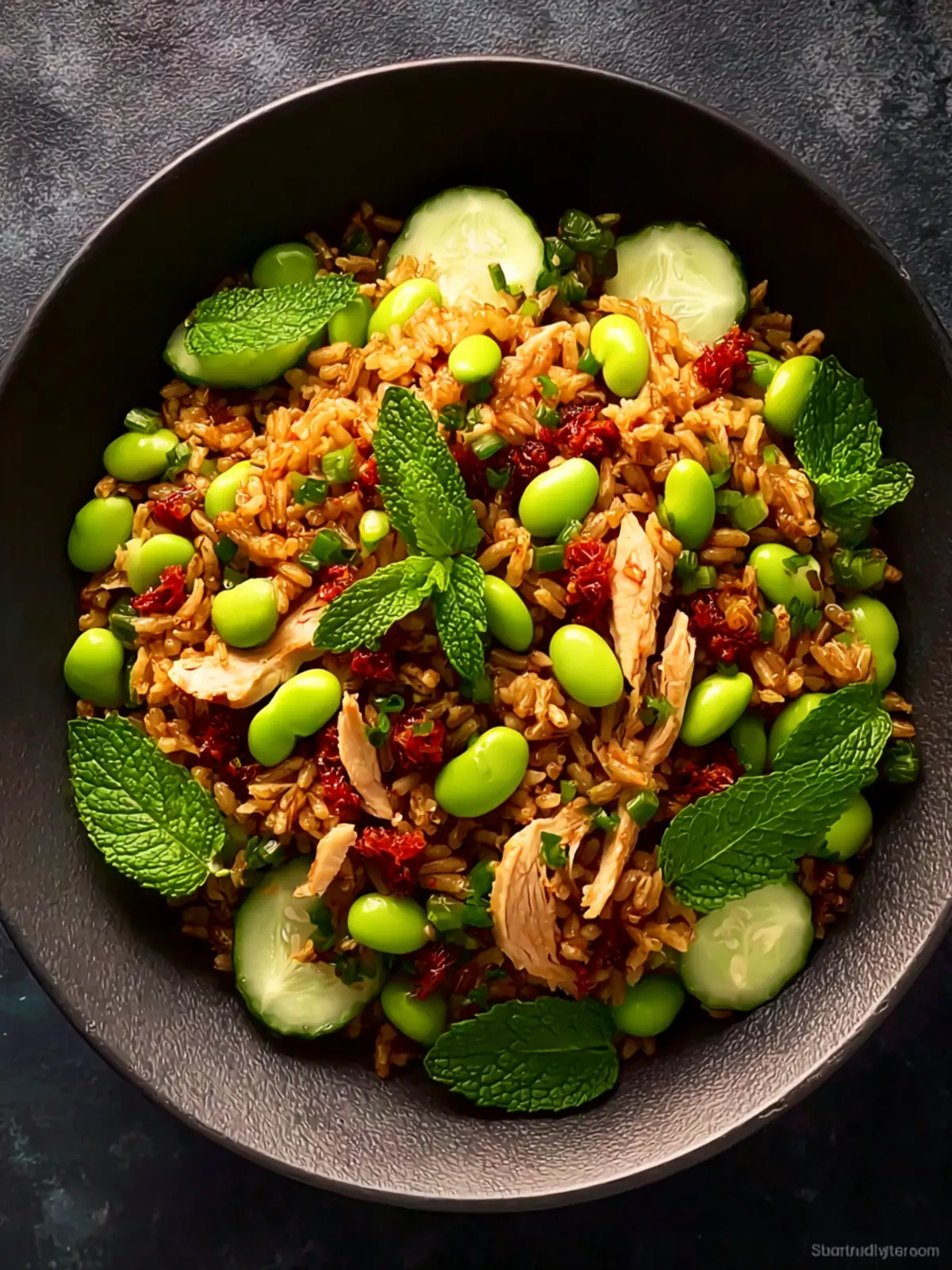 Edamame High Protein Crispy Rice Salad First Image