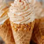 No Bake Pumpkin Cheesecake Cones First Image