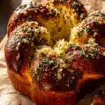 Easy Pull Apart Garlic Butter Challah Bread. First Image