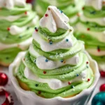 Christmas Tree Meringue Cookies First Image