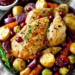 Cranberry Roasted Chicken & Veggies First Image