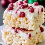 White Chocolate Dipped Rice Krispie Treats First Image