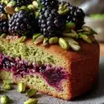 Pistachio and Blackberry Olive Oil Cake First Image