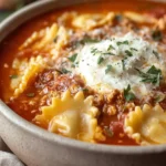 Healthy Lasagna Soup with Turkey, Easy, One Pot First Image