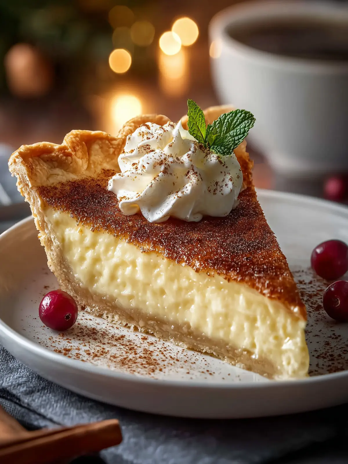 Creamy Cinnamon Vanilla Custard Pie: A Magical Holiday Dessert First Image