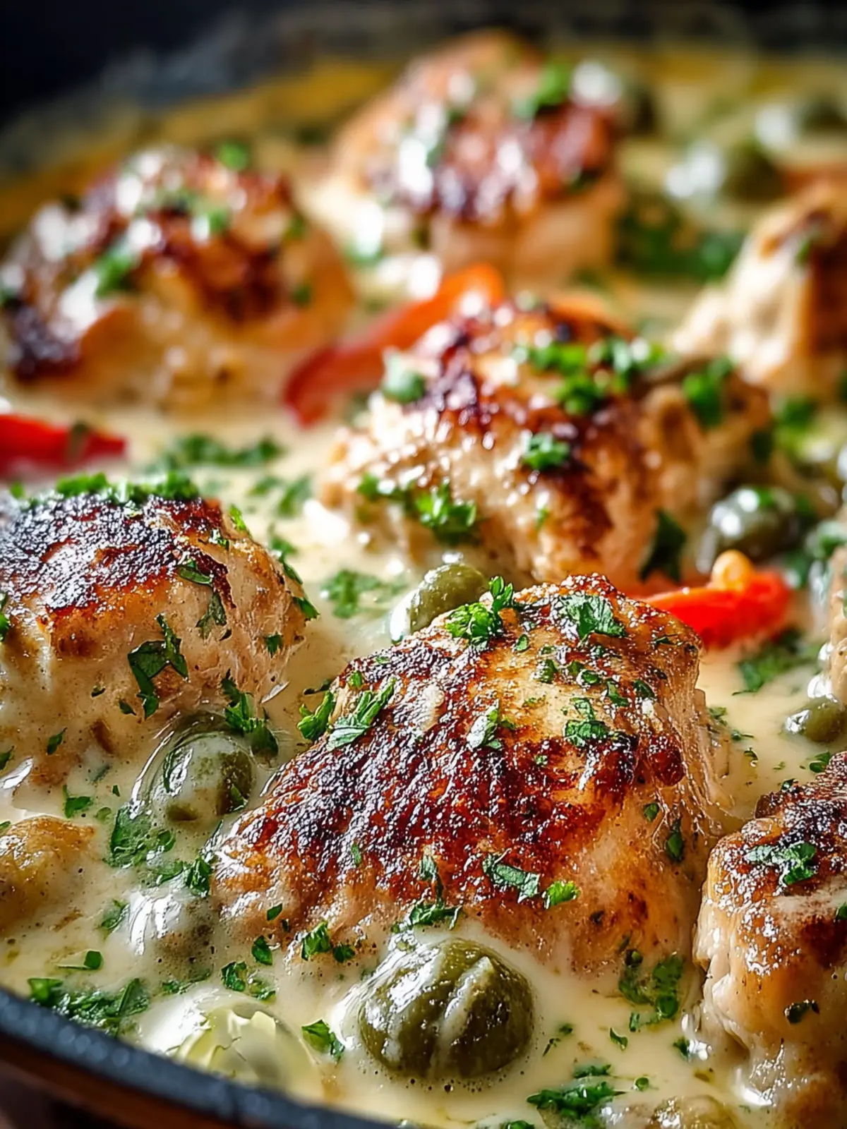 Creamy Pepperoncini Chicken Skillet | 30-Minute One Pan Meal First Image