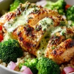 Garlic Grilled Chicken Broccoli Bowls First Image