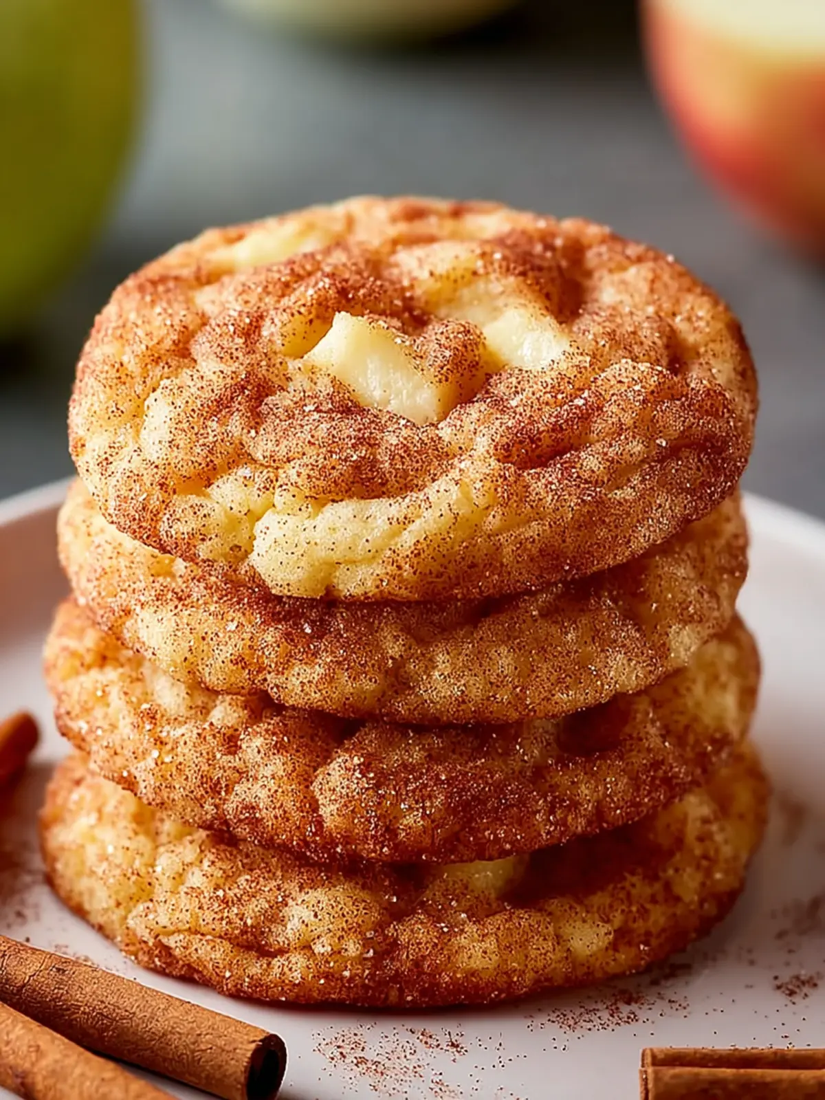 Fall Spiced Apple Cinnamon Snickerdoodle Cookies First Image