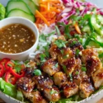 Chicken Satay Spring Roll Bowls First Image
