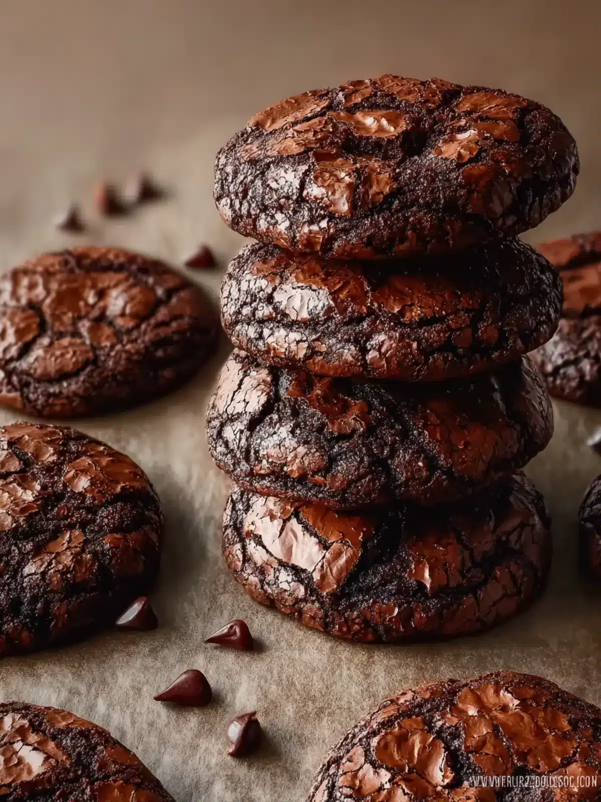 20 Minute Fudgy Chocolate Brownie Cookies You’ll Crave Daily 5 20 Minute Fudgy Chocolate Brownie Cookies First Image