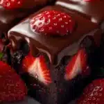 Chocolate Covered Strawberry Brownies First Image