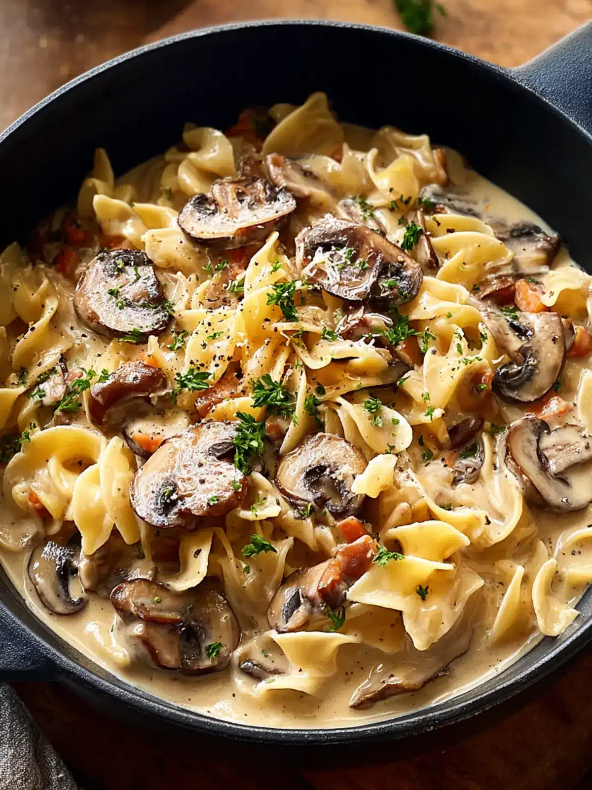Cozy Creamy Mushroom Pasta Soup First Image