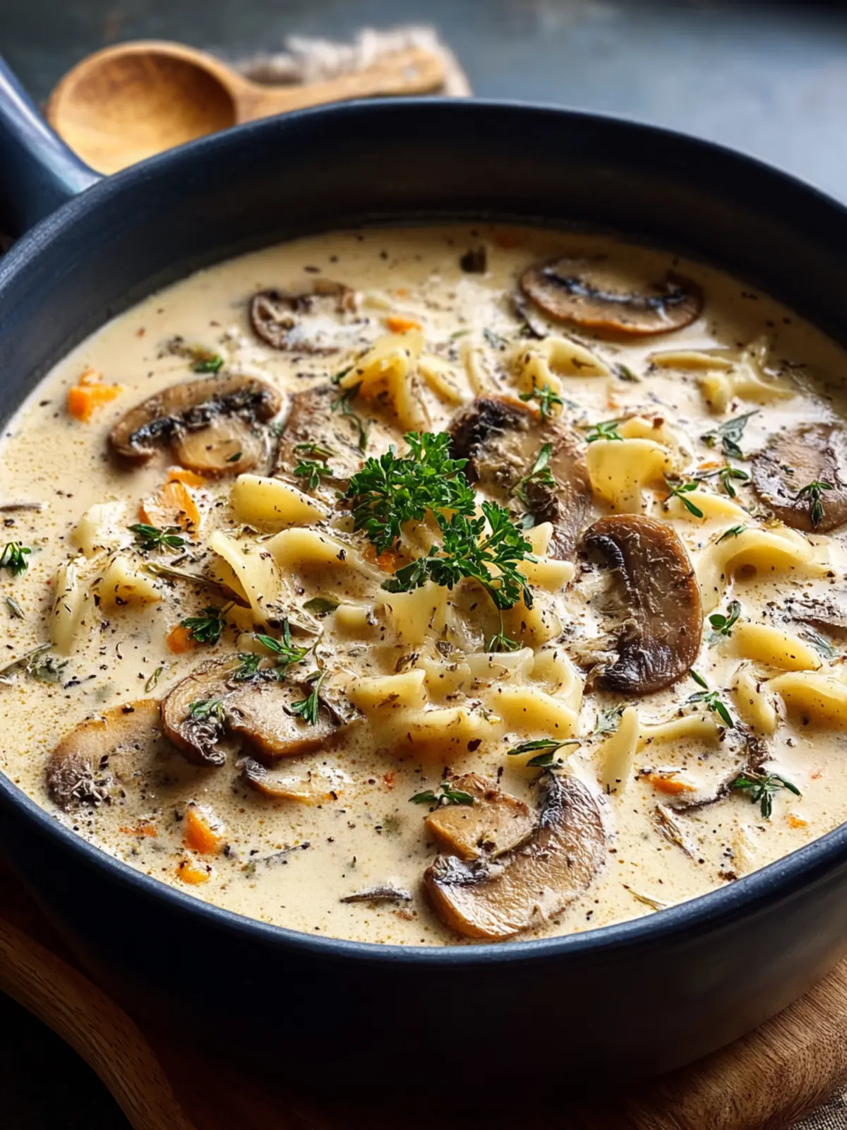 Cozy Creamy Mushroom Pasta Soup Second Image rzhns2