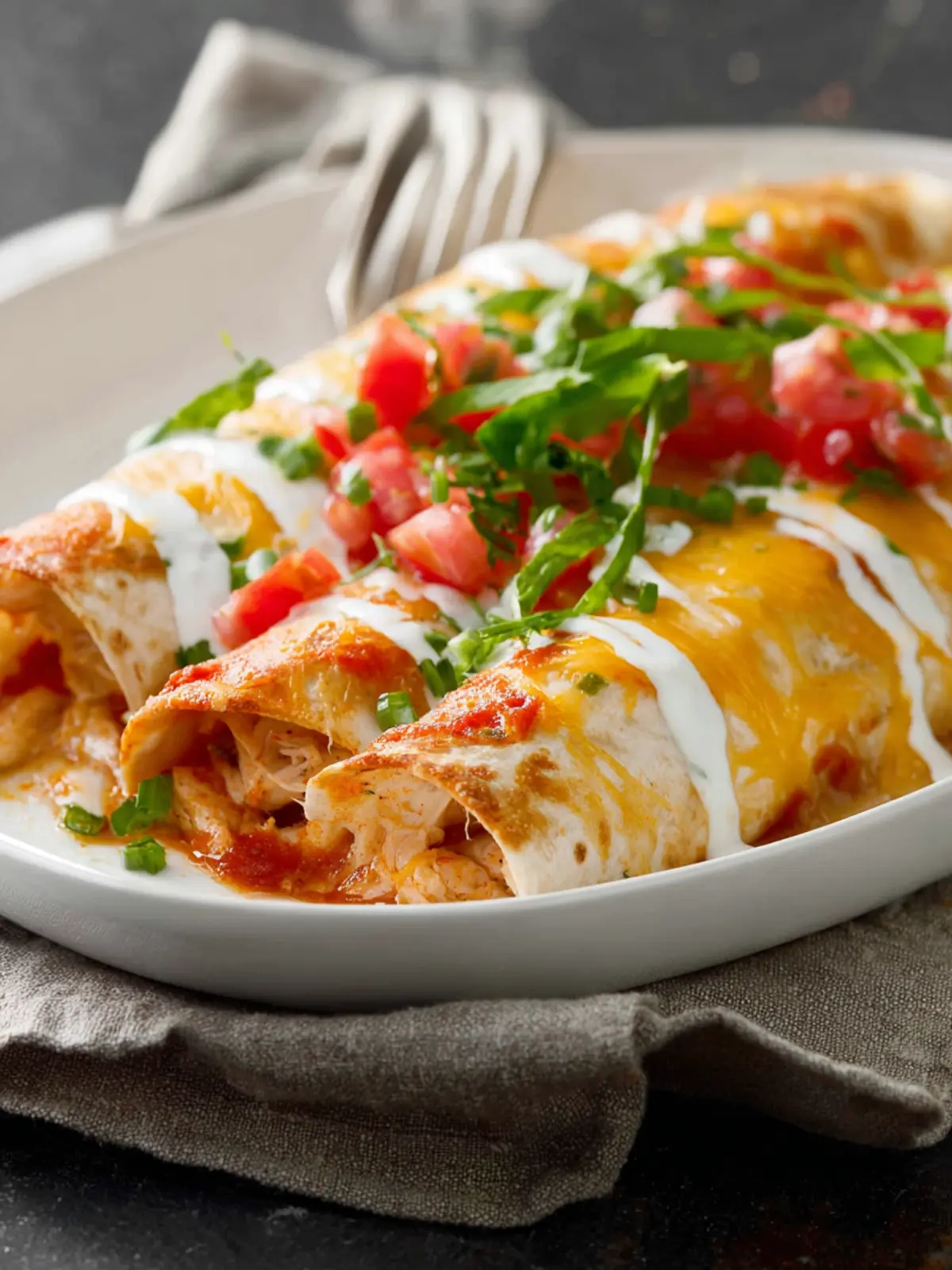 Cream Cheese Chicken Enchiladas First Image
