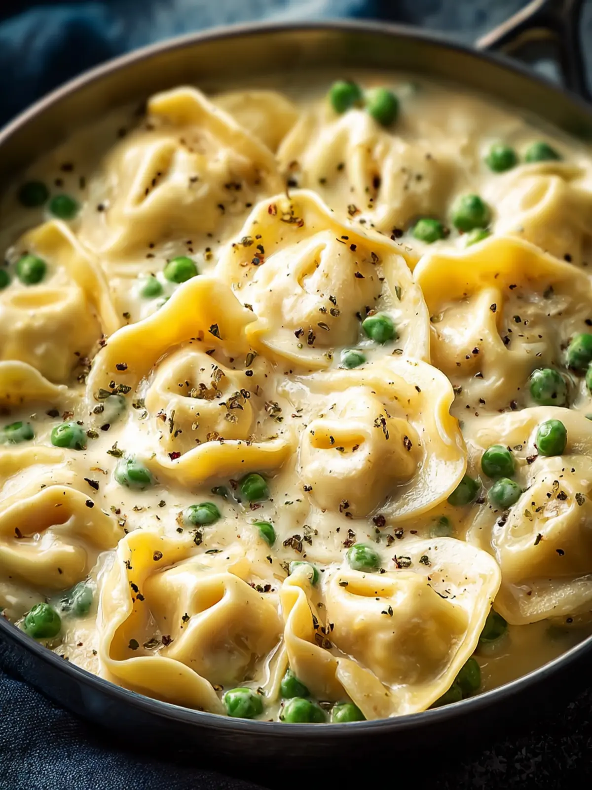 Creamy Tortellini Alfredo with Peas: A Velvety Delight First Image