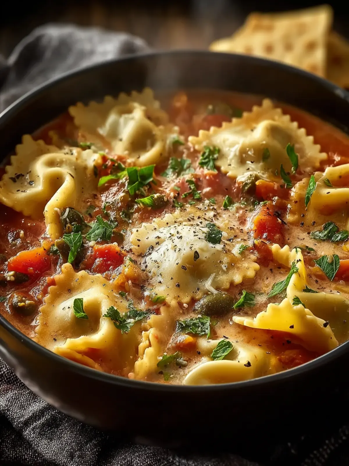 Creamy Vegetarian Lasagna Soup First Image