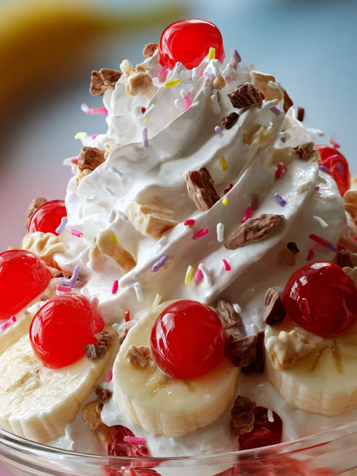 Delightful Banana Split Fluff Easy No Bake Creamy Dessert Second Image jdov32