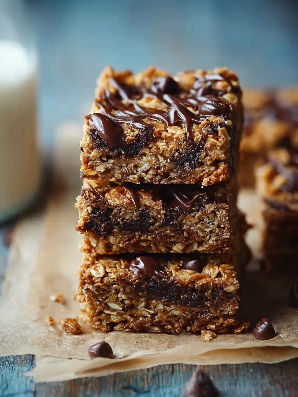 Healthy Chocolate Chip Oatmeal Bars A Quick Recipe Guide Second Image ddn4lz