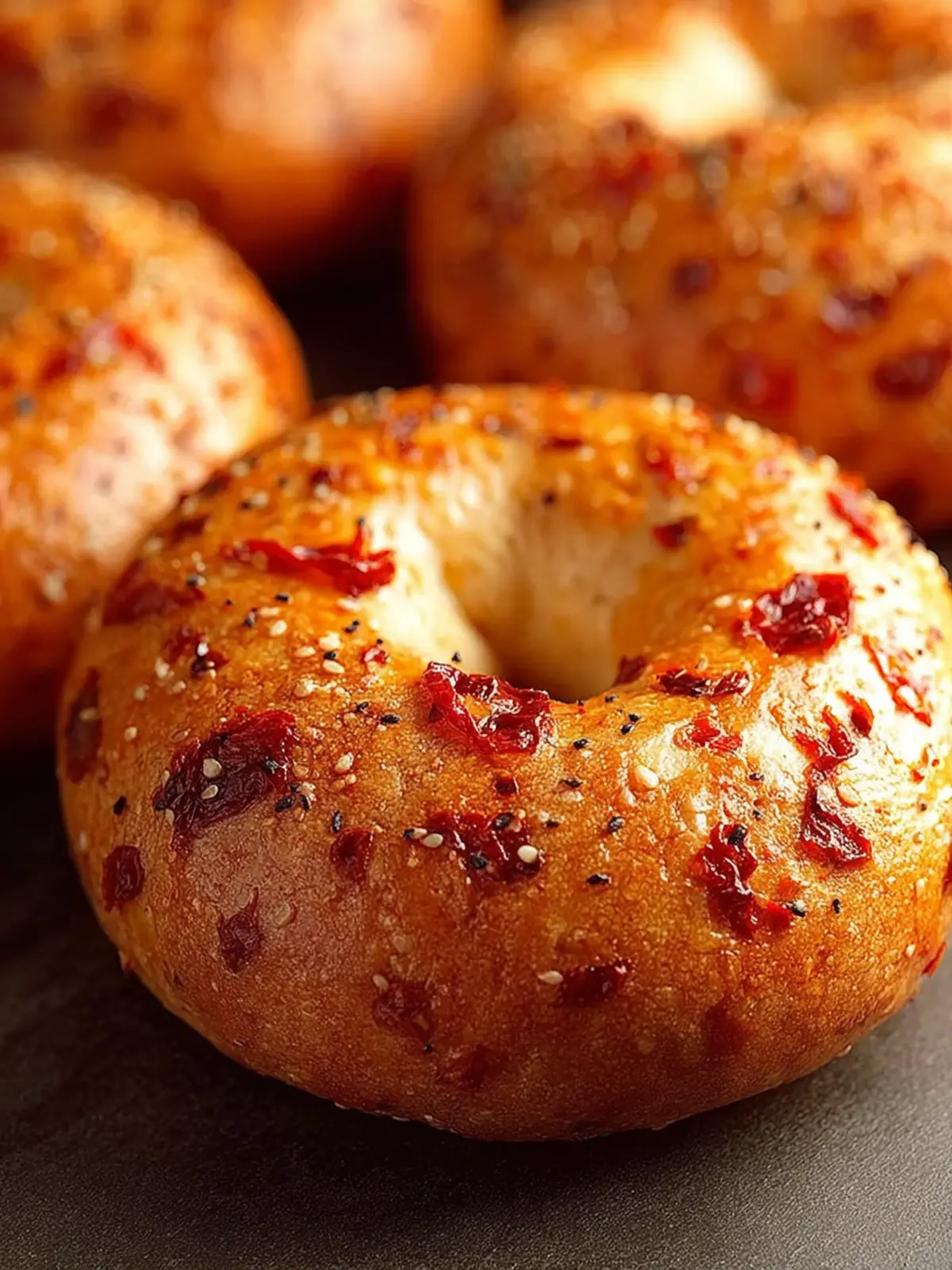 Homemade Sun Dried Tomato Bagels First Image
