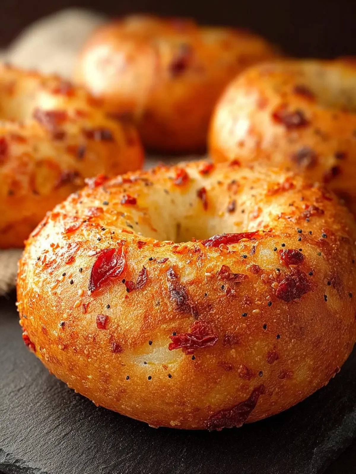 Homemade Sun Dried Tomato Bagels Fourth Image znb2ih