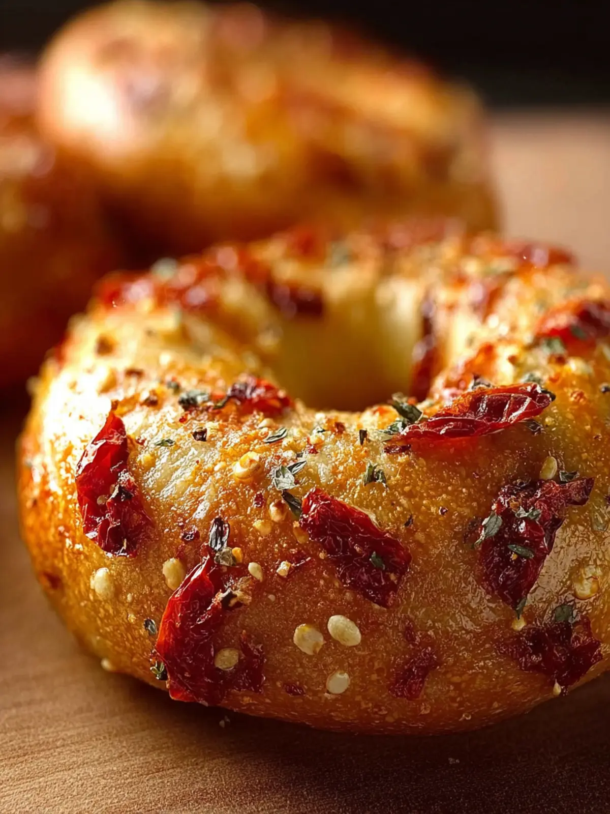 Homemade Sun Dried Tomato Bagels Second Image wruldw