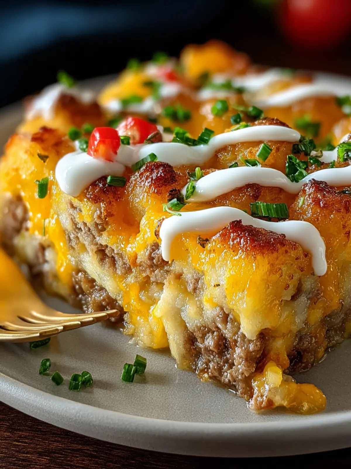 Irresistible Tater Tot Sausage Breakfast Casserole Recipe First Image