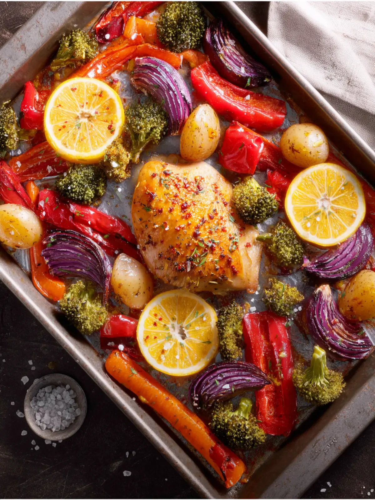 Sheet Pan Citrus Chicken and Rainbow Vegetables Second Image vscjfk