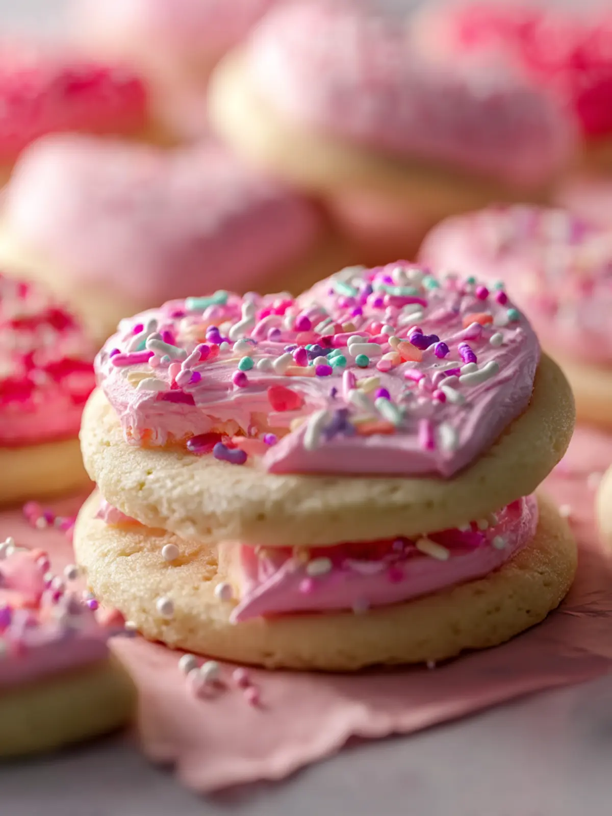Soft Valentine's Day Cookies: Irresistibly Sweet Frosted Treats 7 Soft Valentine s Day Frosted Sugar Cookies Third Image mbu6gf