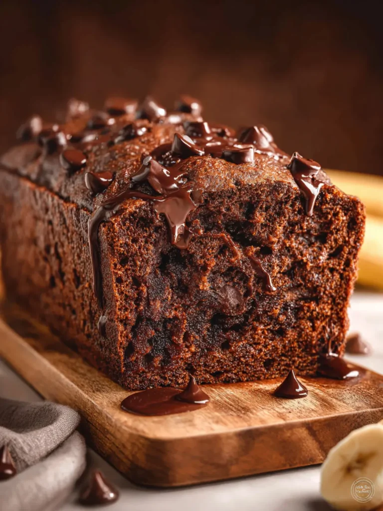 Triple Chocolate Banana Bread First Image