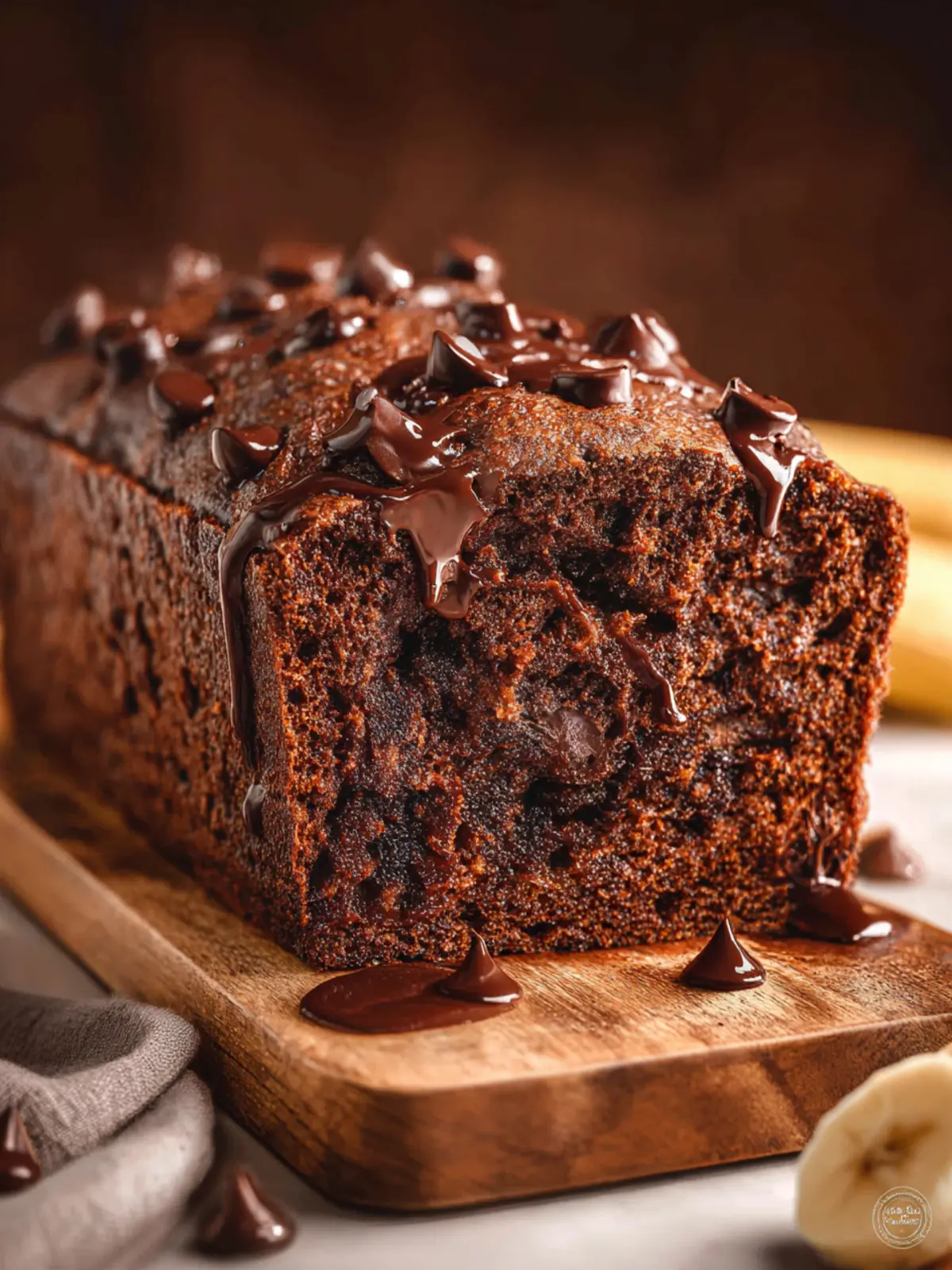 Triple Chocolate Banana Bread First Image