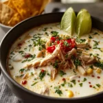 Creamy White Chicken Enchilada Soup First Image