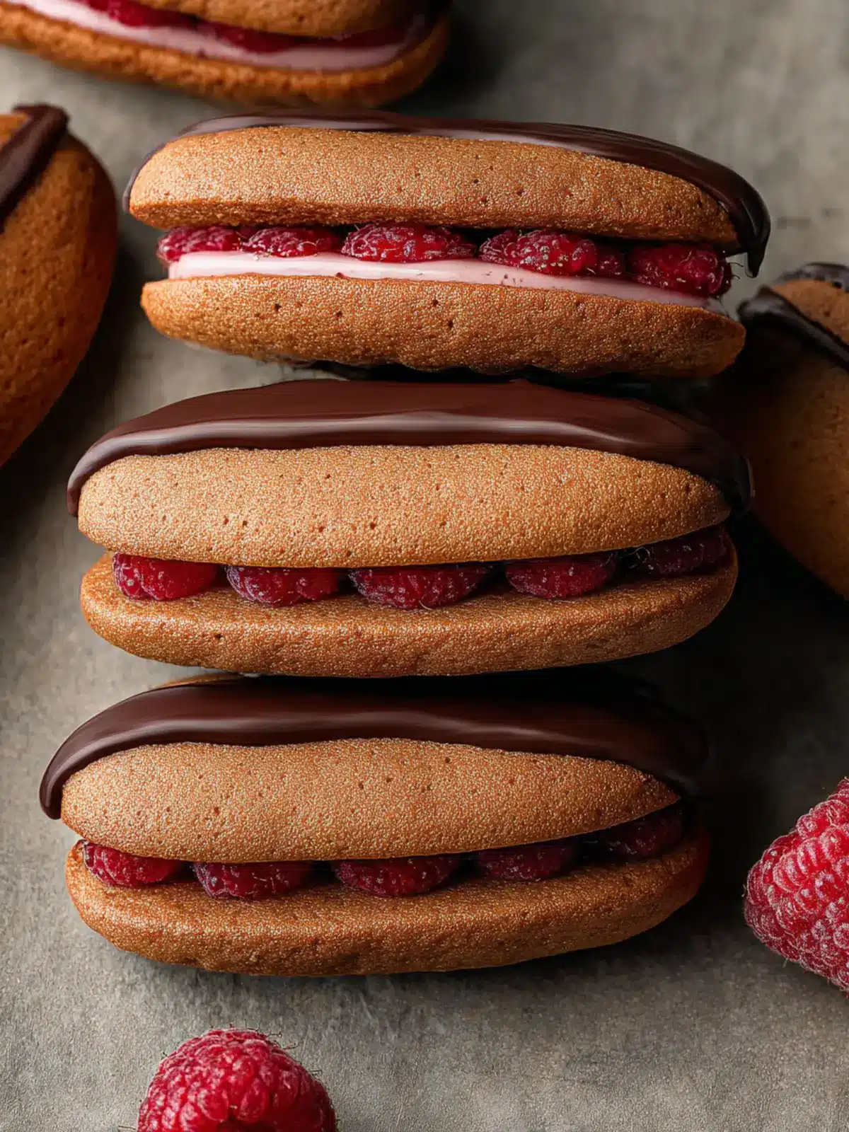 Chocolate Raspberry Milano Cookies First Image