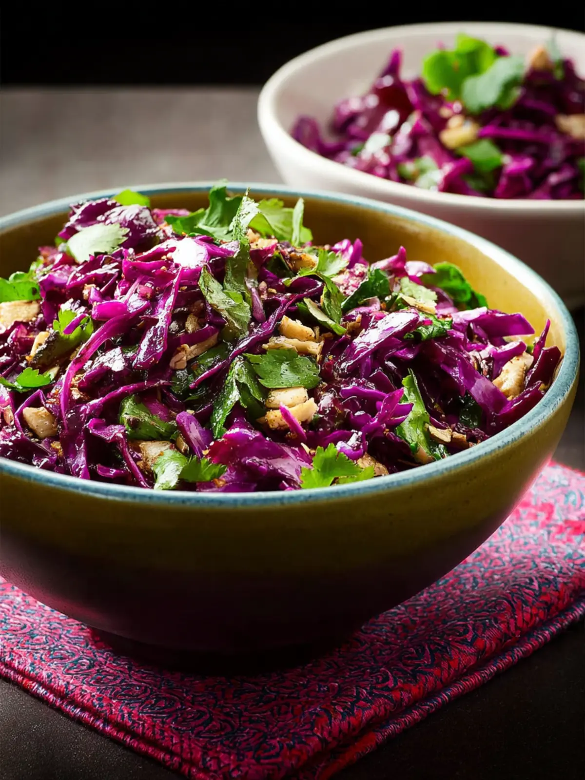 Asian Red Cabbage Salad Third Image gdnnsr