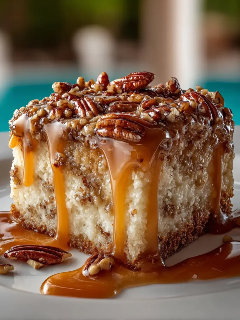 Butter Pecan Praline Poke Cake First Image