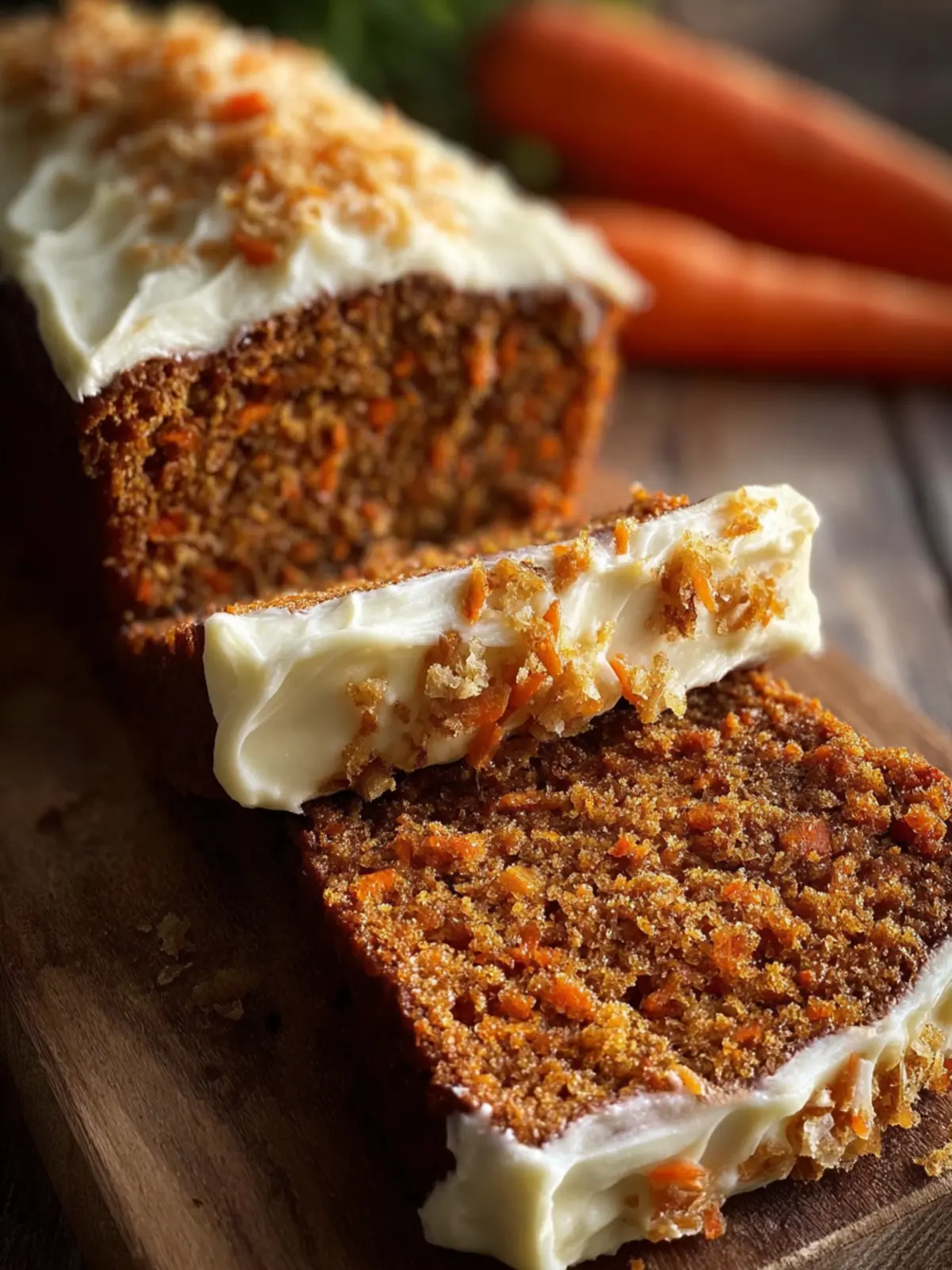 Carrot Cake Loaf with Cream Cheese Frosting First Image