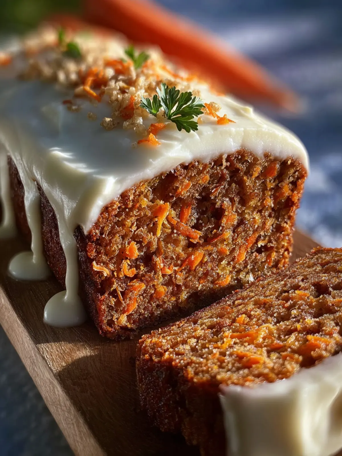 Carrot Cake Loaf with Cream Cheese Frosting Fourth Image lmueqc