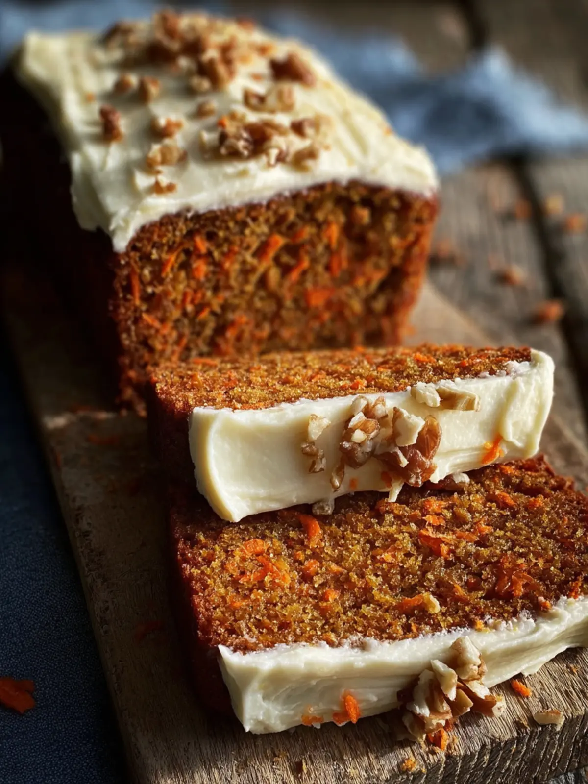 Carrot Cake Loaf with Cream Cheese Frosting Third Image v7cnkt