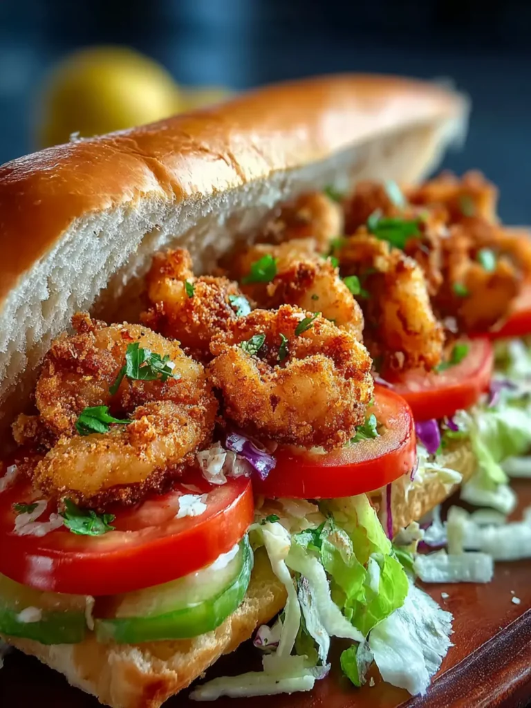 Classic New Orleans Fried Shrimp Po-Boy: Irresistibly Crispy Delight