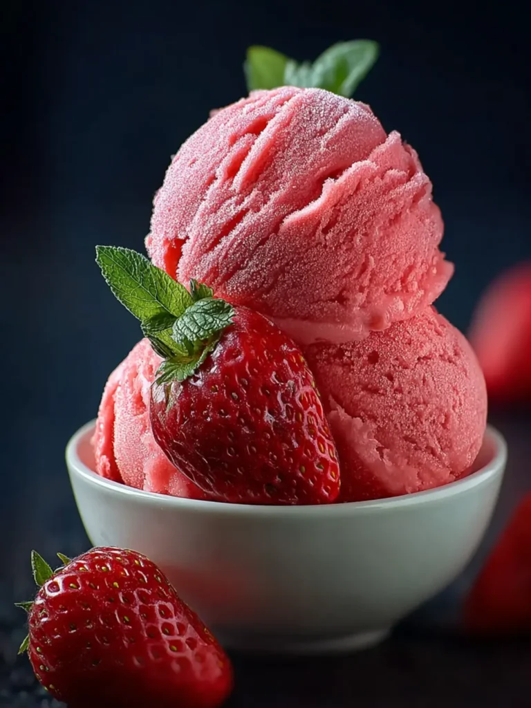 Easy Strawberry Sorbet Recipe: Refreshingly Sweet and Simple!